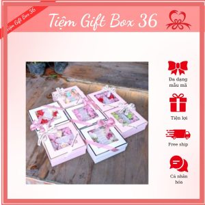 Hộp quà hoa sáp đựng tiền