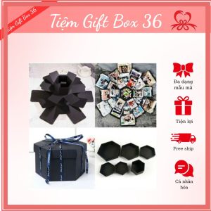 Hộp quà lục giác dán ảnh -hộp quà tình yêu, quà tặng ý nghĩa